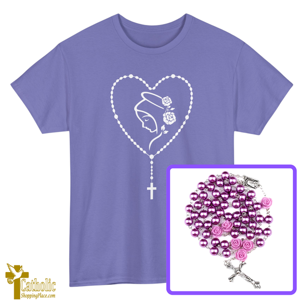 Rosary T-Shirt with Free Rosary