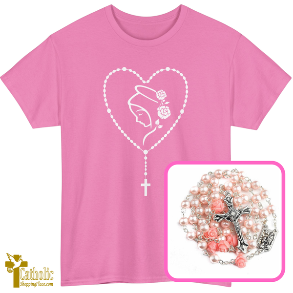 Rosary T-Shirt with Free Rosary
