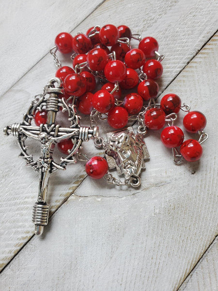 Precious Blood Chaplet with Prayer Card