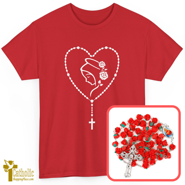 Rosary T-Shirt with Free Rosary