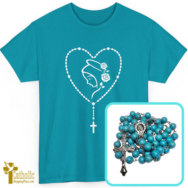 Rosary T-Shirt with Free Rosary