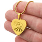 Divine Mercy, Jesus I Trust in You Heart Necklace