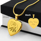 Divine Mercy, Jesus I Trust in You Heart Necklace