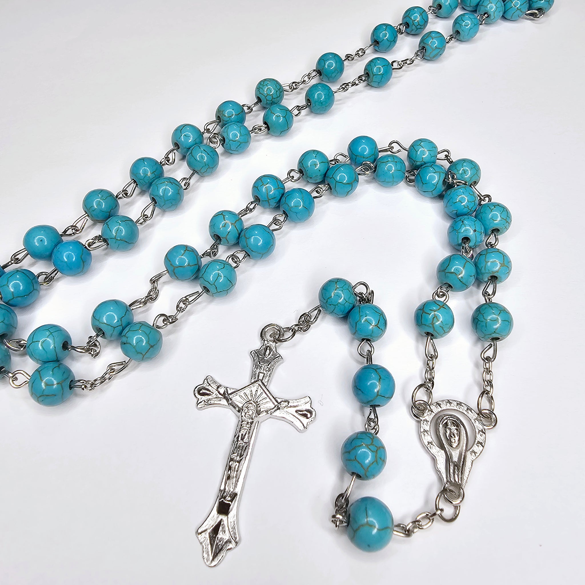 Turquoise Rosary – Catholicshoppingplace.com