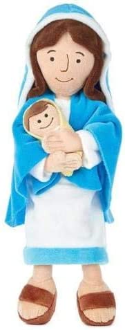 Mother Mary Holding Baby Jesus Plushie Doll