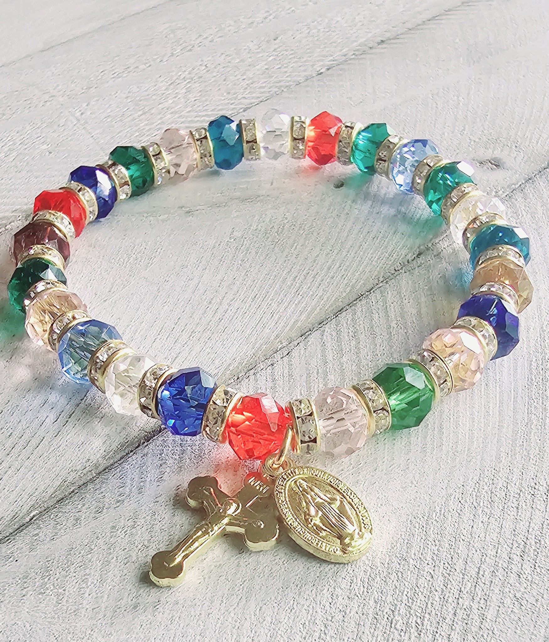 Colorful Miraculous Medal Bracelet