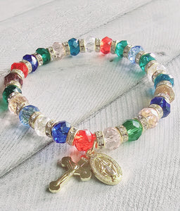 Colorful Miraculous Medal Bracelet