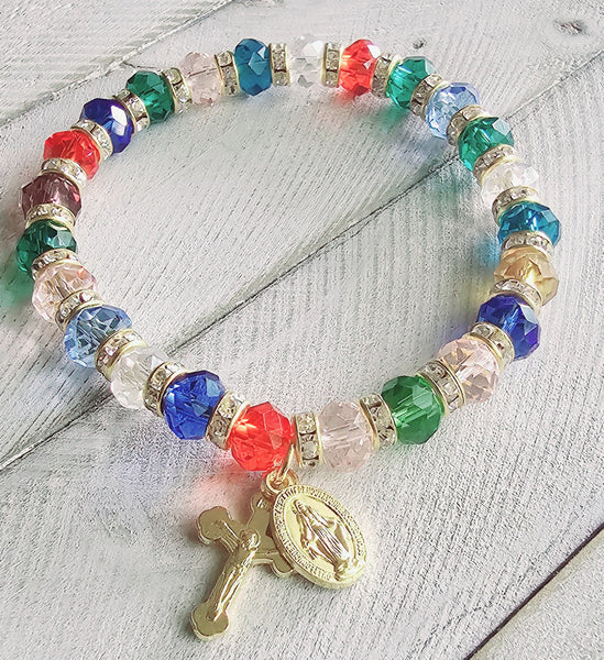 Colorful Miraculous Medal Bracelet