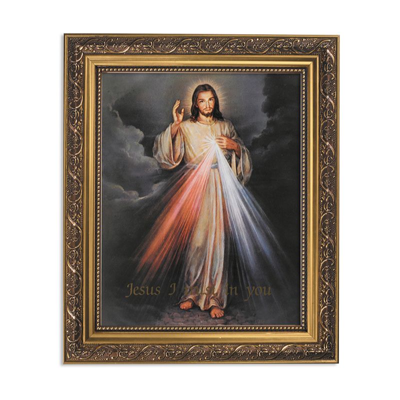Divine Mercy golden frame