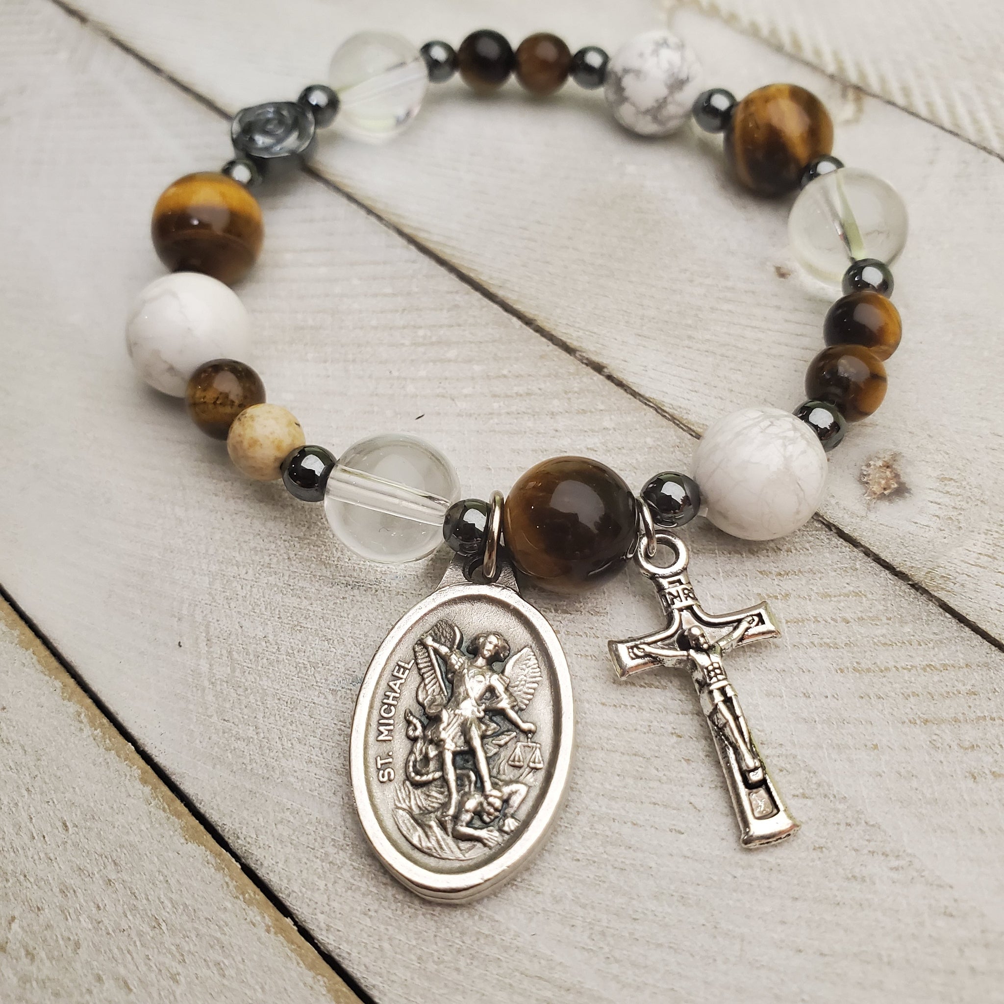 St Michael / Miraculous Medal Bracelet Saint Bracelet Patron - Etsy |  Catholic bracelet, Saint jewelry, Christian bracelets