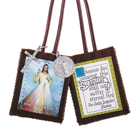Divine Mercy Scapular with Medals