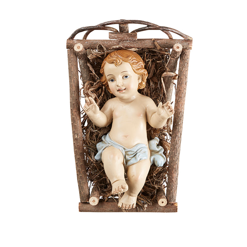 Infant Jesus with Crib-Small