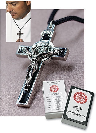 St. Benedict Crucifix Pendant - Black