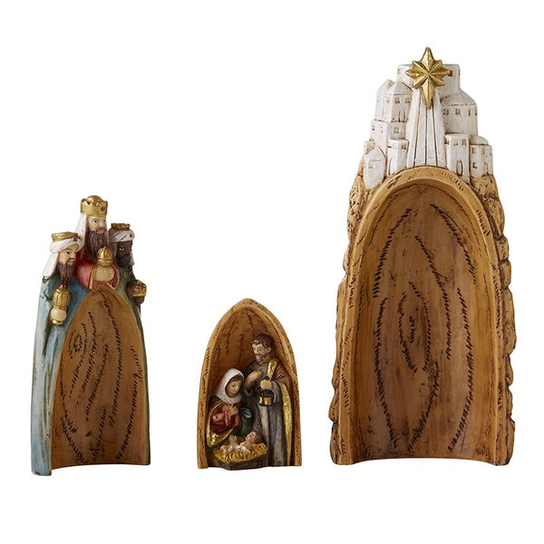 Three-Piece Nesting Bethlehem Nativity Set