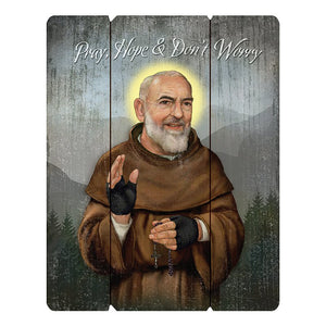 Saint Pio Pallet Sign