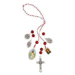 Divine Mercy/St. Benedict Home Blessing Hanger (Buy one get one free)