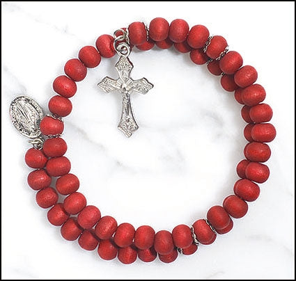 Rose Scented Wrap Style Miraculous Medal Bracelet
