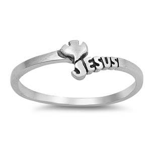 Sterling Silver Jesus and Holy Spirit Ring