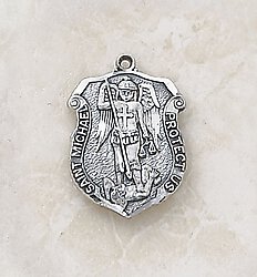 Sterling Silver St. Michael Patron Saint Medal