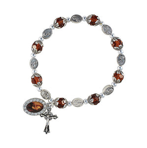 Saint Pio Crystal Bracelet