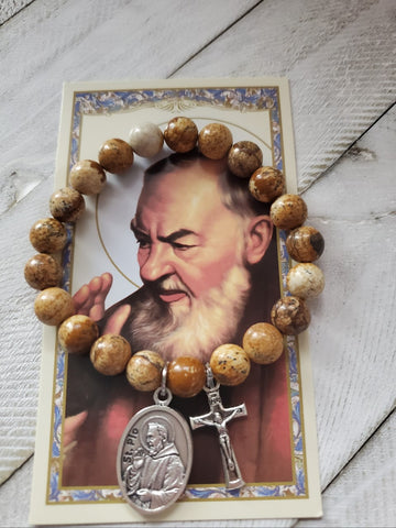 Saint Pio Bracelet And Prayer Card (35% off)