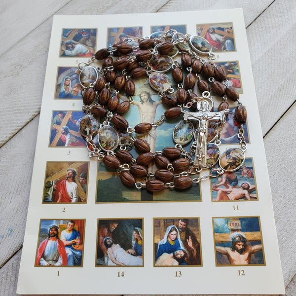 Stations of the Cross Chaplet with card (Buy one get one free)